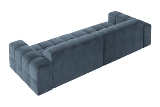 Canapé Luc - Bleu foncé - 4 places - En tissu structurel