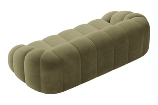 Canapé Lyna - Vert - 4 places - En tissu velours