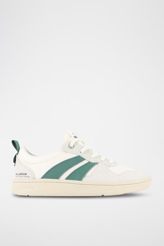 Leren Sneakers Pallacup - Ecru en groen