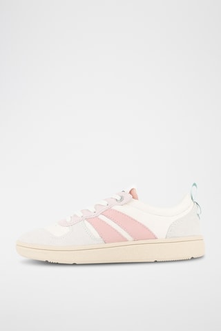Leren Sneakers Pallacup - Ecru en roze