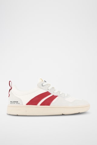 Leren Sneakers Pallacup - Ecru en rood