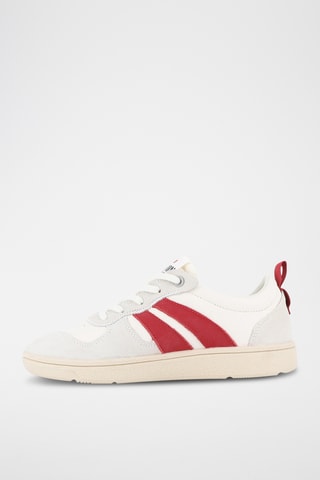 Leren Sneakers Pallacup - Ecru en rood