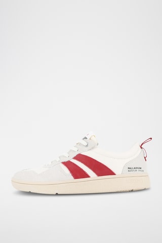 Leren Sneakers Pallacup - Ecru en rood