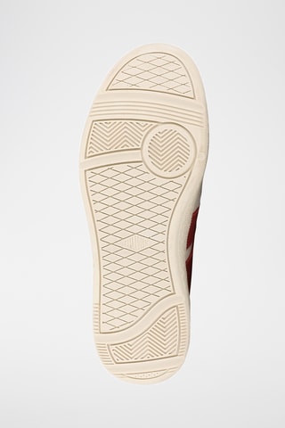 Leren Sneakers Pallacup - Ecru en rood