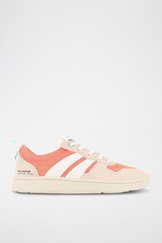 Leren Sneakers Pallacup - Zandkleurig en oranje