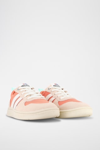 Leren Sneakers Pallacup - Zandkleurig en oranje