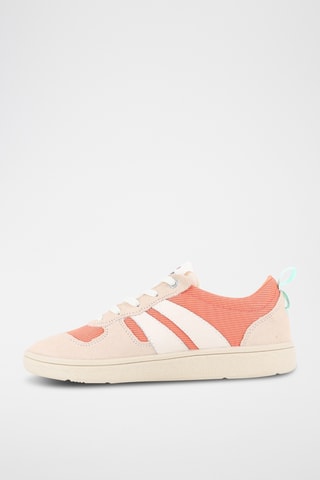 Leren Sneakers Pallacup - Zandkleurig en oranje