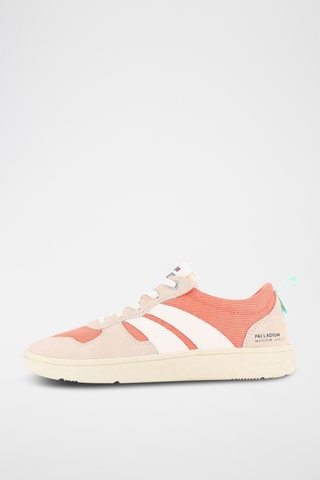 Leren Sneakers Pallacup - Zandkleurig en oranje