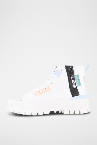 Hoge platform gympen Pallashock - Wit