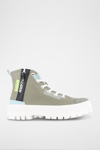 Hoge platform gympen Pallashock - Kaki