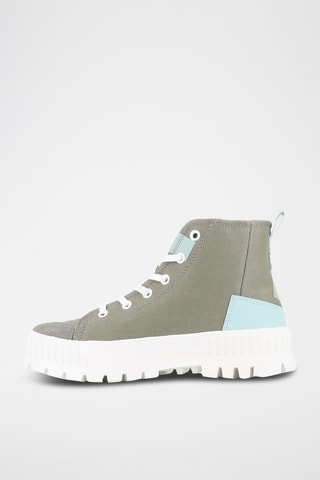 Hoge platform gympen Pallashock - Kaki