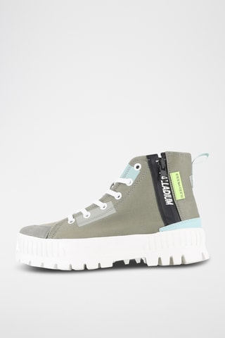 Hoge platform gympen Pallashock - Kaki