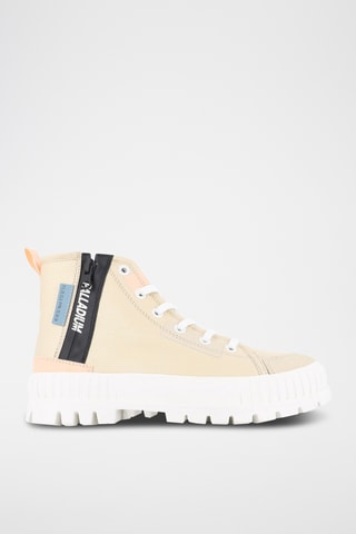 Hoge platform gympen Pallashock - Beige