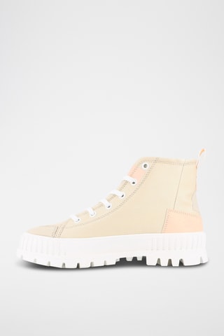 Hoge platform gympen Pallashock - Beige