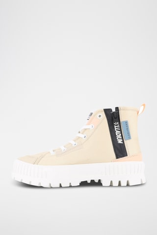 Hoge platform gympen Pallashock - Beige