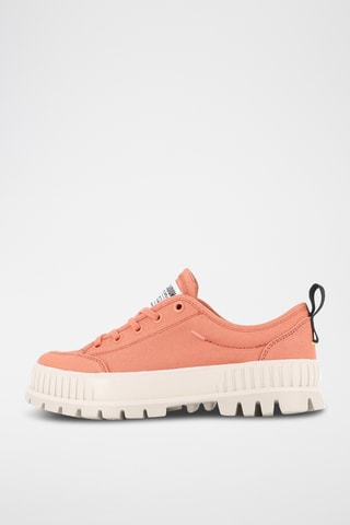 Tennis plateformes en coton biologique Pallashock - Orange