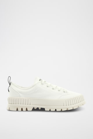 Platform Biologisch Katoenen Gympen Pallashock - Wit