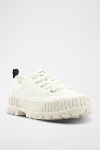 Platform Biologisch Katoenen Gympen Pallashock - Wit