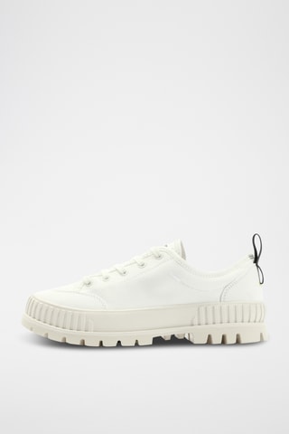 Platform Biologisch Katoenen Gympen Pallashock - Wit