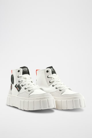 Hoge platform gympen Pallatower - Wit