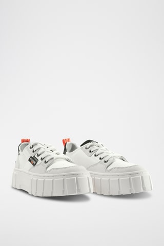 Nubuck Platform Sneakers Pallatower - Wit
