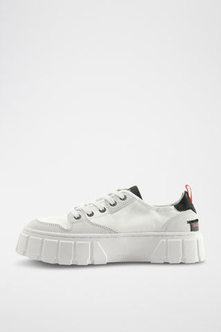 Nubuck Platform Sneakers Pallatower - Wit