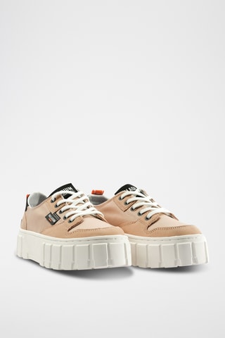 Nubuck Platform Sneakers Pallatower - Camel