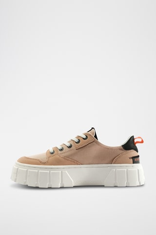 Nubuck Platform Sneakers Pallatower - Camel