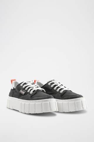 Nubuck Platform Sneakers Pallatower - Zwart