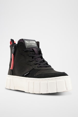 Platform Nubuck Enkellaarzen Pallatower - Zwart
