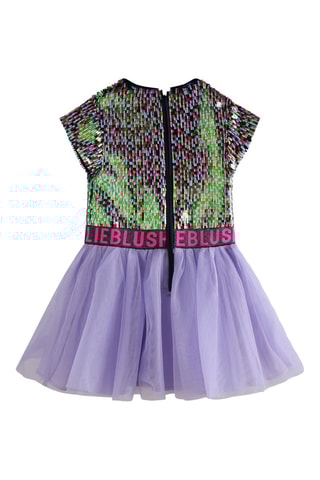 Vestido bi-matéria - Verde e malva