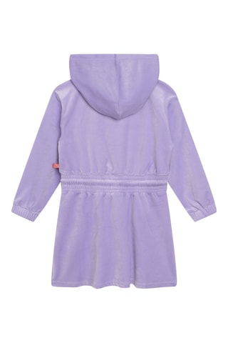 Vestido com capuz em veludo - Malva