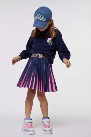 Saia plissada - Índigo - Billieblush