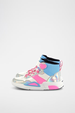 Sapatilhas subidas envernizadas - Branco e azul-celeste - Billieblush