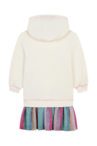 Vestido bi-matéria - Bege - Billieblush