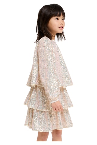 Vestido com folhos - Dourado - Billieblush
