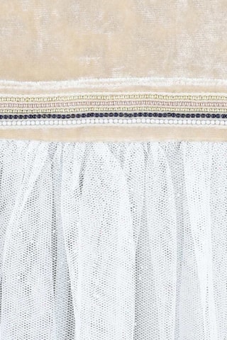Vestido bi-matéria - Dourado - Billieblush