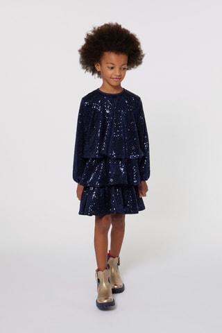 Vestido com folhos - Azul-real - Billieblush