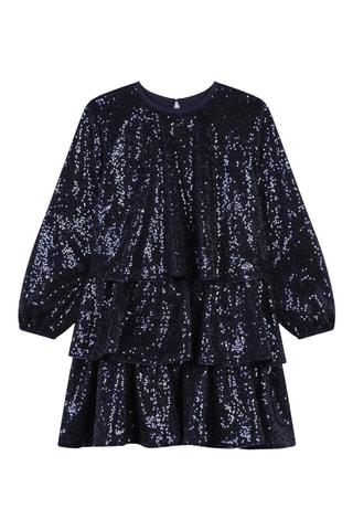 Vestido com folhos - Azul-real - Billieblush