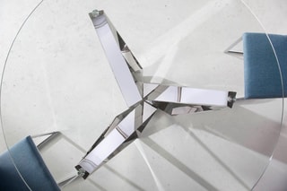 Table à manger en verre - 150 x 75 x 150 cm