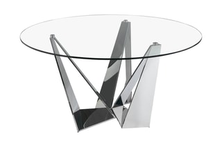 Table à manger en verre - 150 x 75 x 150 cm