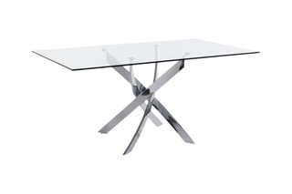 Table à manger en verre - 160 x 75 x 95 cm
