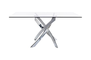 Table à manger en verre - 160 x 75 x 95 cm