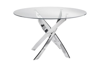 Table à manger en verre - 140 x 75 cm