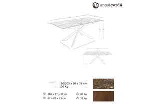 Table extensible - Longueur 160 à 200 cm