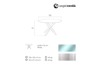 Table à manger - 130 x 130 x 75 cm