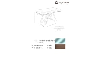 Table à manger extensible - Longueur 160 à 240 cm