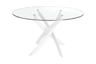 Table à manger en verre - 140 x 75 x 140 cm