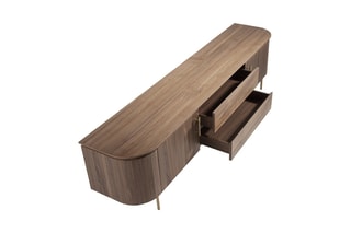 Meuble TV 2 portes - Naturel