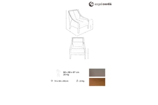 Fauteuil - Gris et naturel